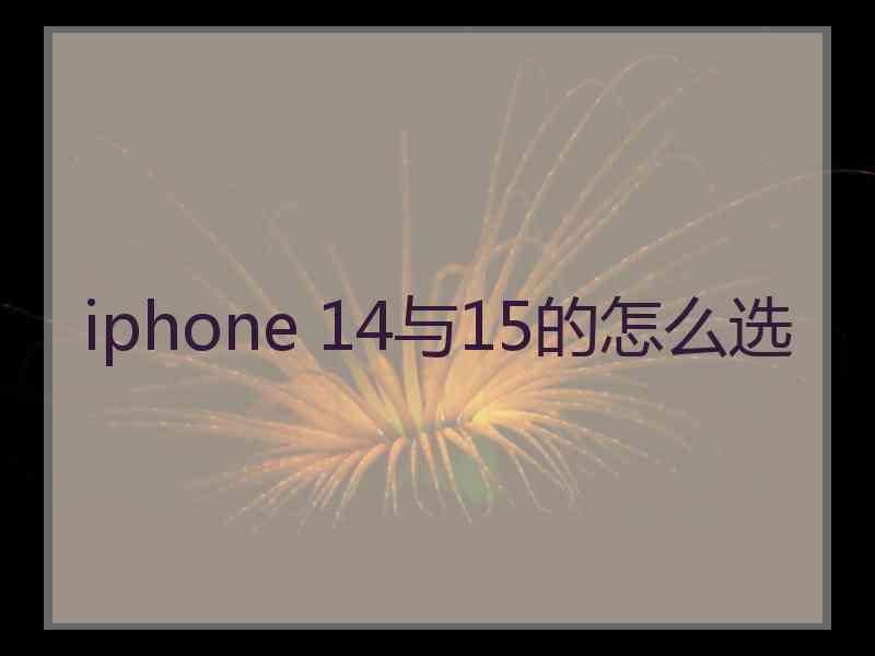 iphone 14与15的怎么选