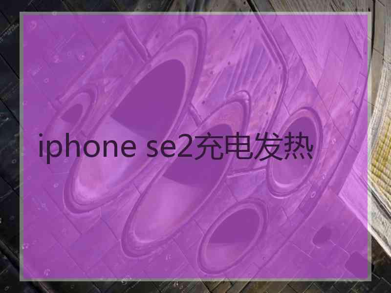 iphone se2充电发热