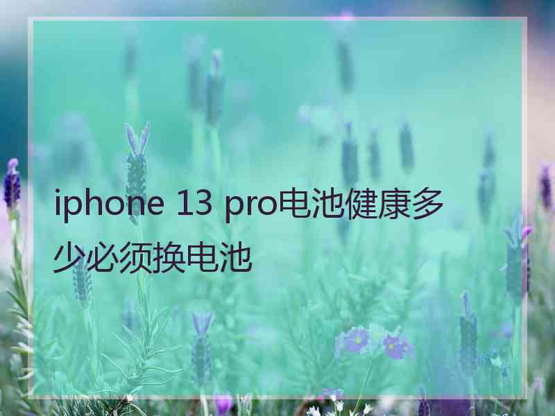 iphone 13 pro电池健康多少必须换电池