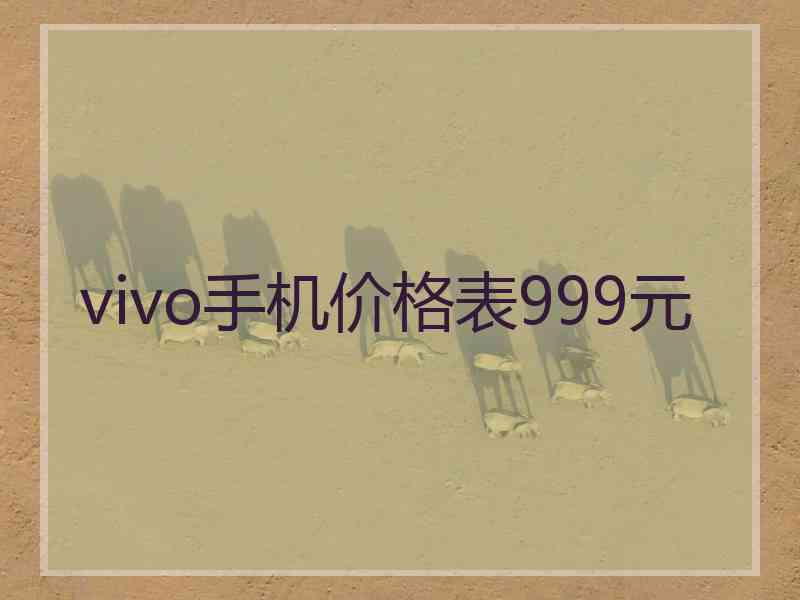 vivo手机价格表999元