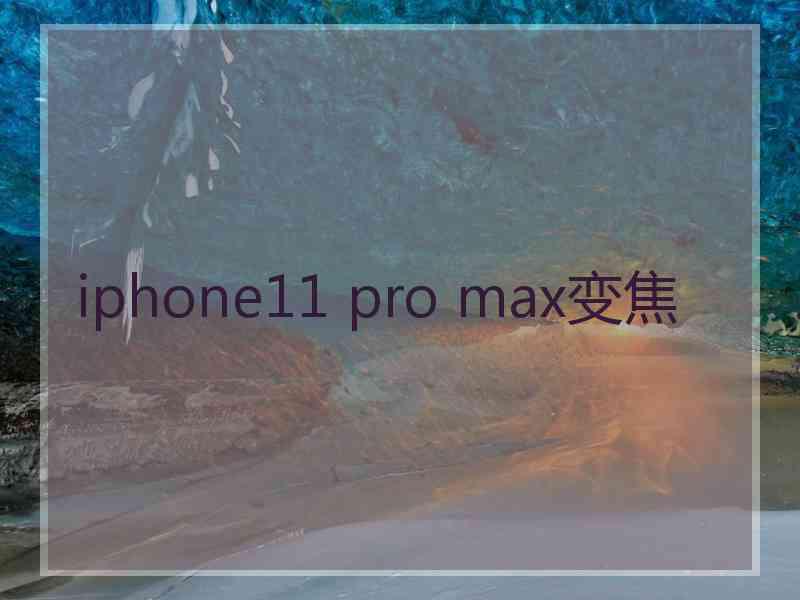 iphone11 pro max变焦