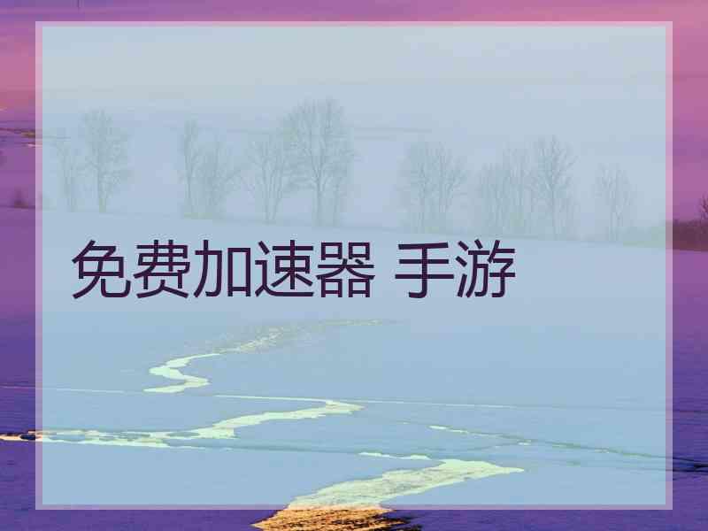 免费加速器 手游