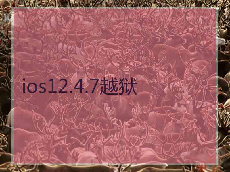 ios12.4.7越狱