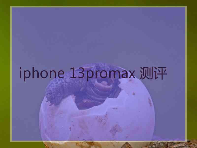 iphone 13promax 测评