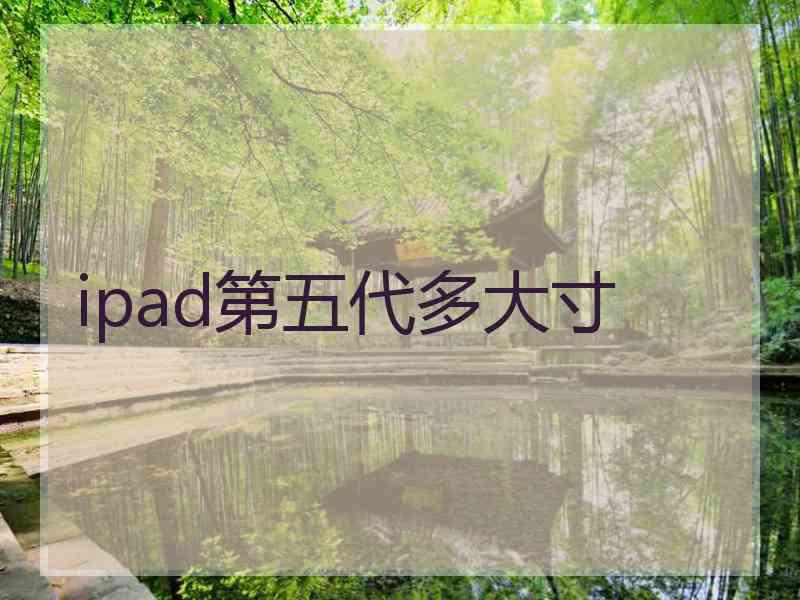 ipad第五代多大寸