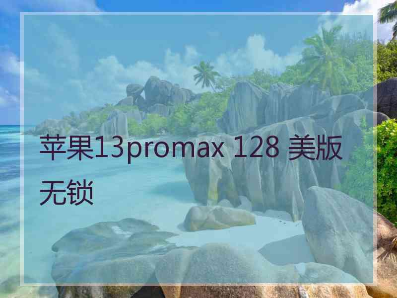 苹果13promax 128 美版无锁