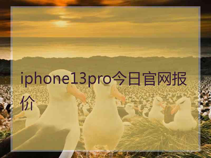 iphone13pro今日官网报价