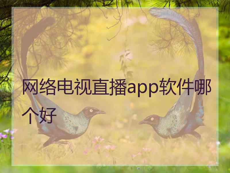 网络电视直播app软件哪个好