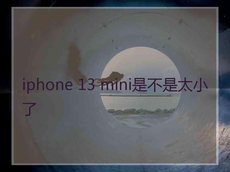 iphone 13 mini是不是太小了