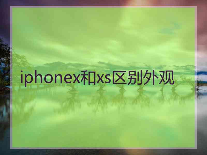 iphonex和xs区别外观