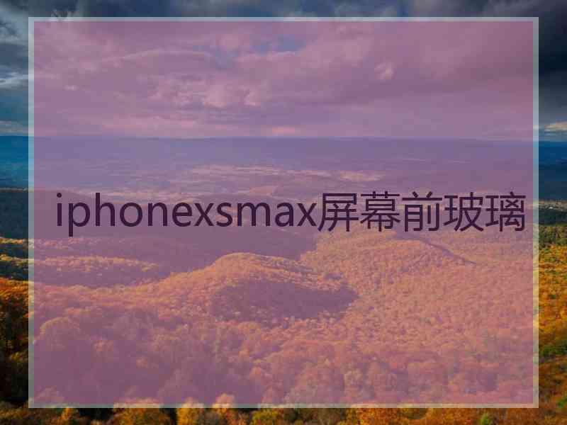 iphonexsmax屏幕前玻璃