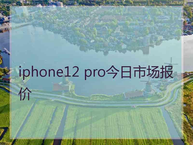 iphone12 pro今日市场报价