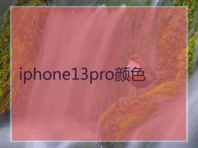 iphone13pro颜色