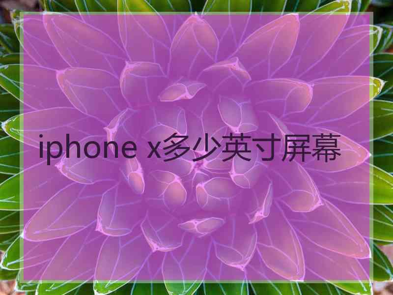 iphone x多少英寸屏幕