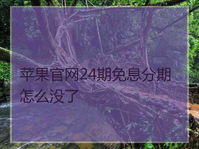 苹果官网24期免息分期怎么没了