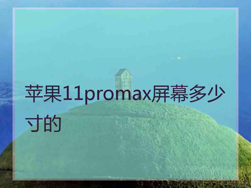 苹果11promax屏幕多少寸的