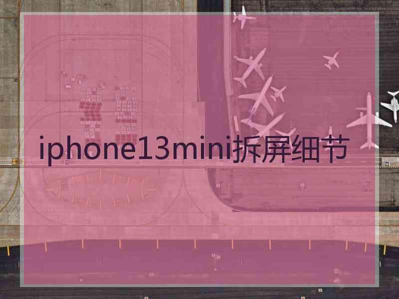 iphone13mini拆屏细节