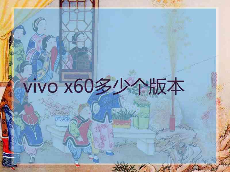 vivo x60多少个版本