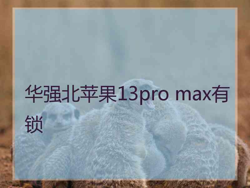 华强北苹果13pro max有锁