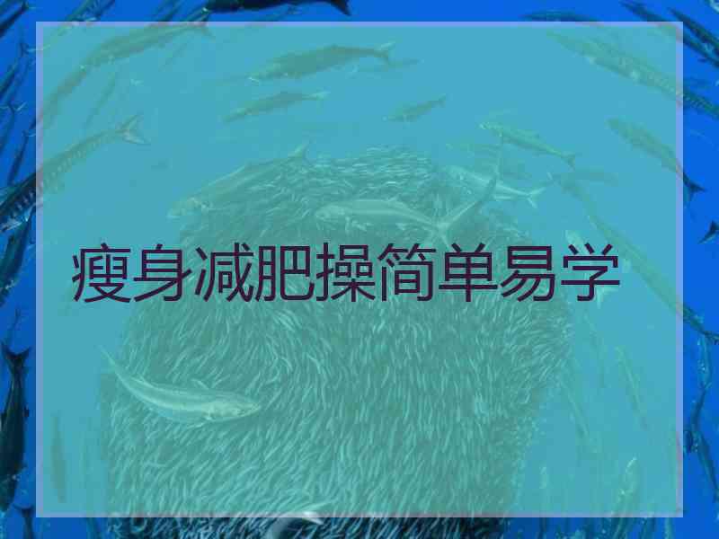 瘦身减肥操简单易学