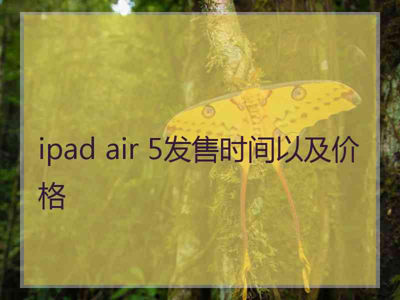 ipad air 5发售时间以及价格