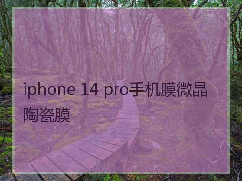 iphone 14 pro手机膜微晶陶瓷膜