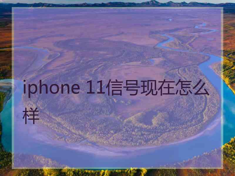 iphone 11信号现在怎么样