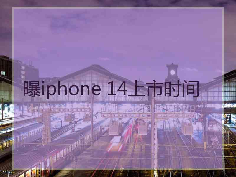 曝iphone 14上市时间