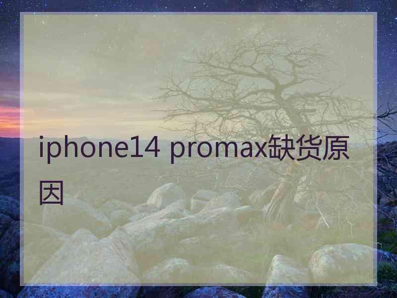 iphone14 promax缺货原因