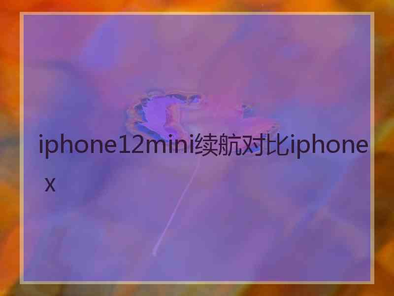 iphone12mini续航对比iphone x