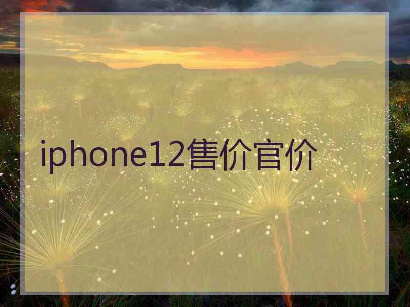 iphone12售价官价