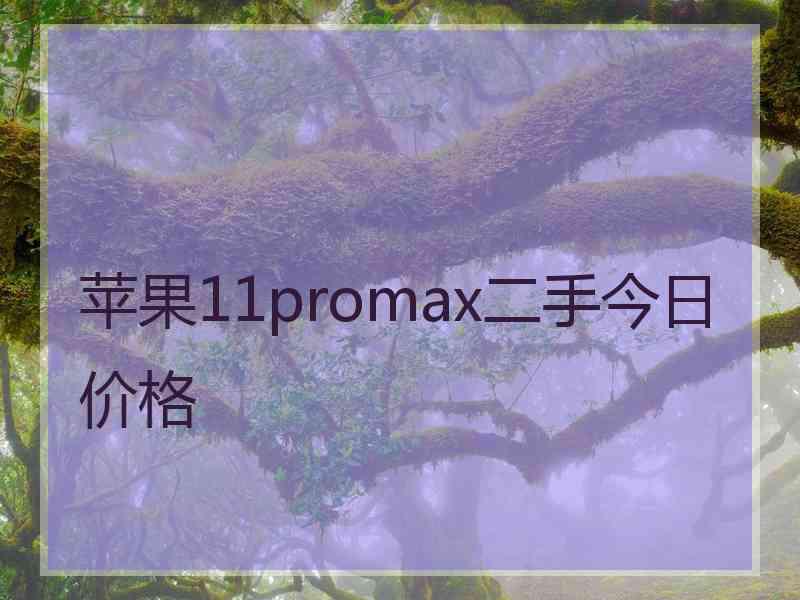 苹果11promax二手今日价格