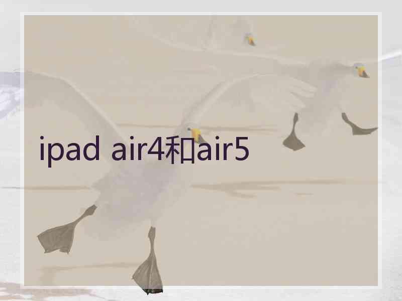 ipad air4和air5