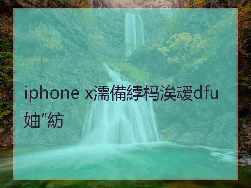 iphone x濡備綍杩涘叆dfu妯″紡