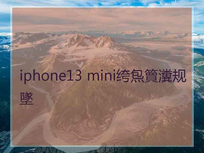 iphone13 mini绔炰簤瀵规墜