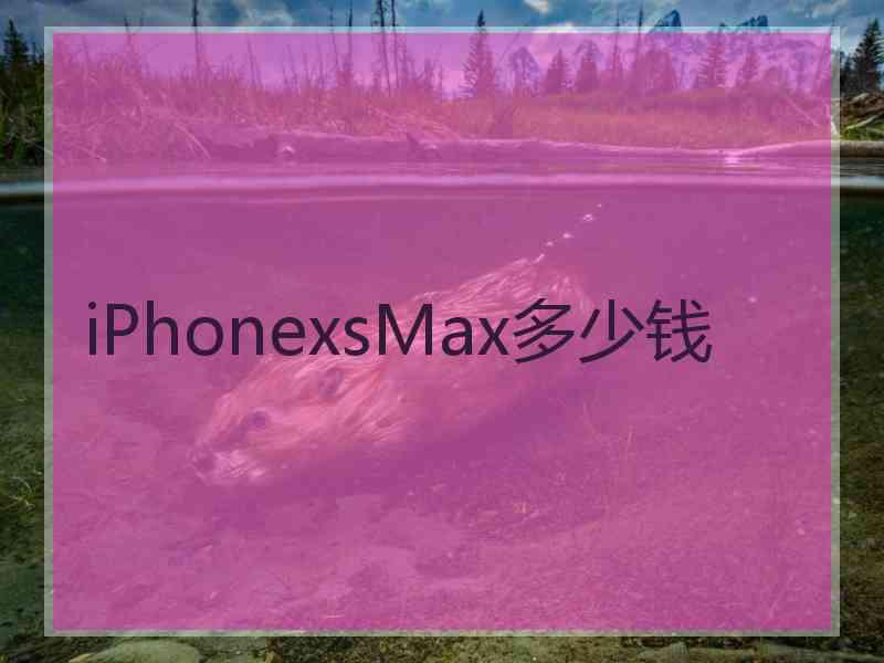 iPhonexsMax多少钱