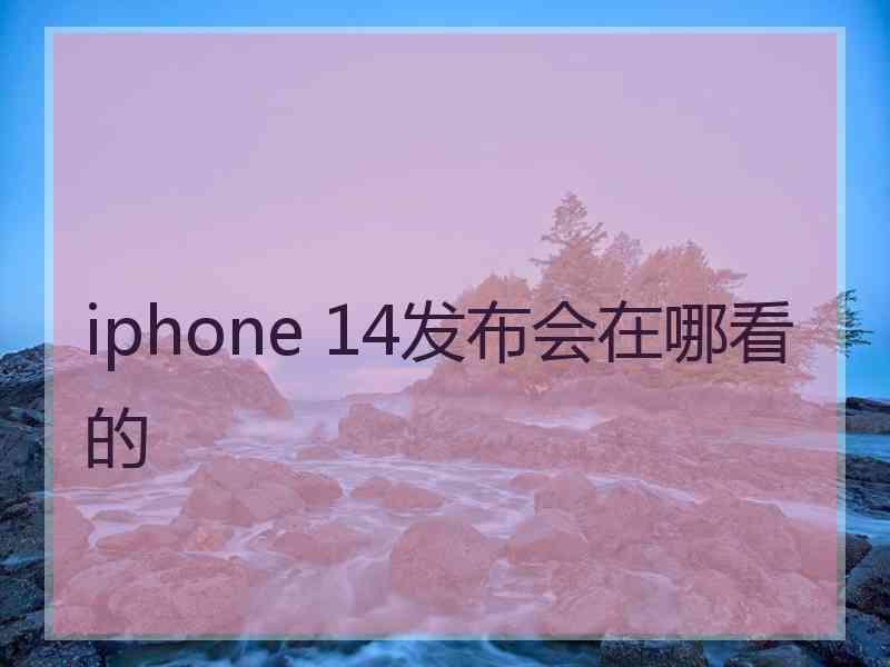 iphone 14发布会在哪看的