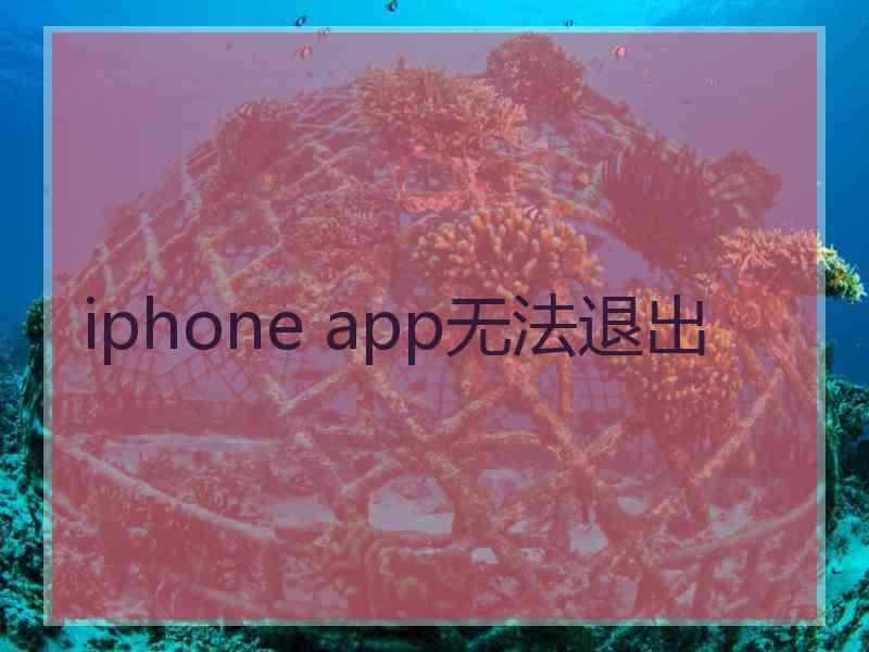 iphone app无法退出