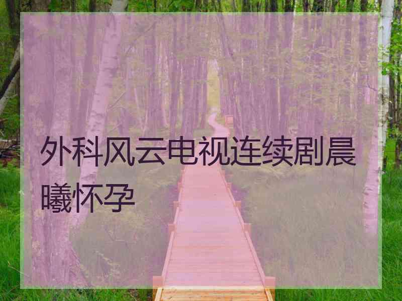 外科风云电视连续剧晨曦怀孕