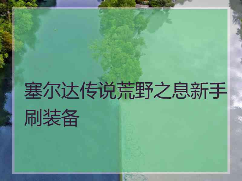 塞尔达传说荒野之息新手刷装备