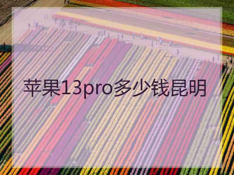 苹果13pro多少钱昆明