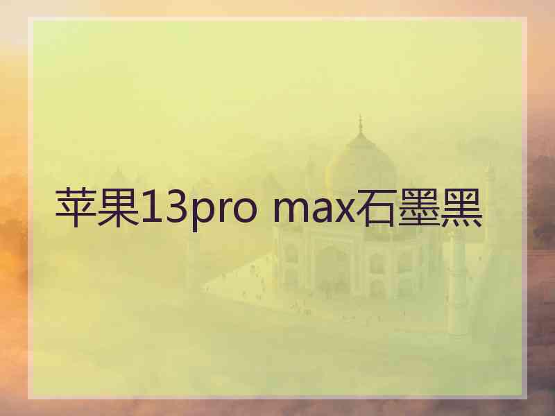 苹果13pro max石墨黑