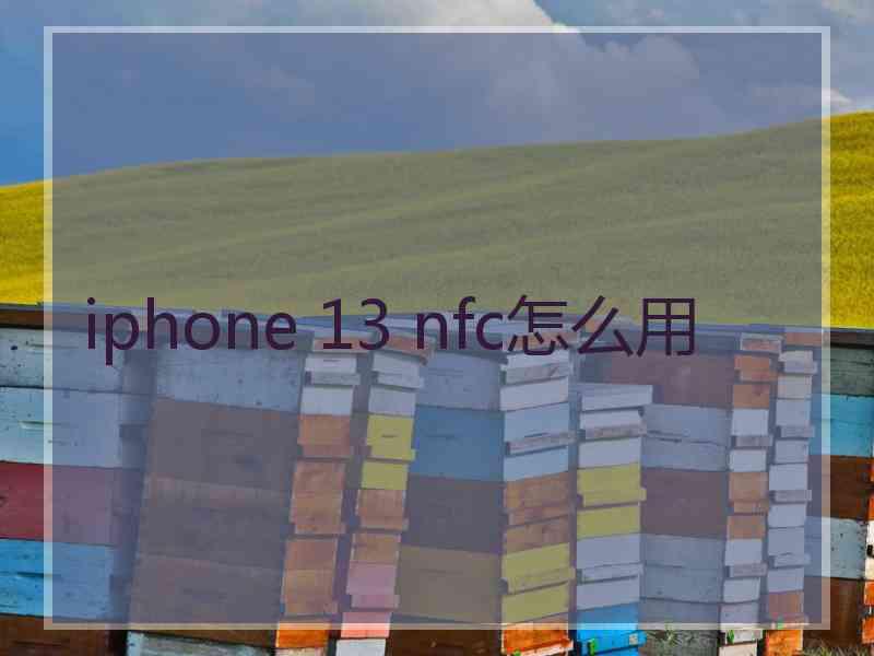 iphone 13 nfc怎么用