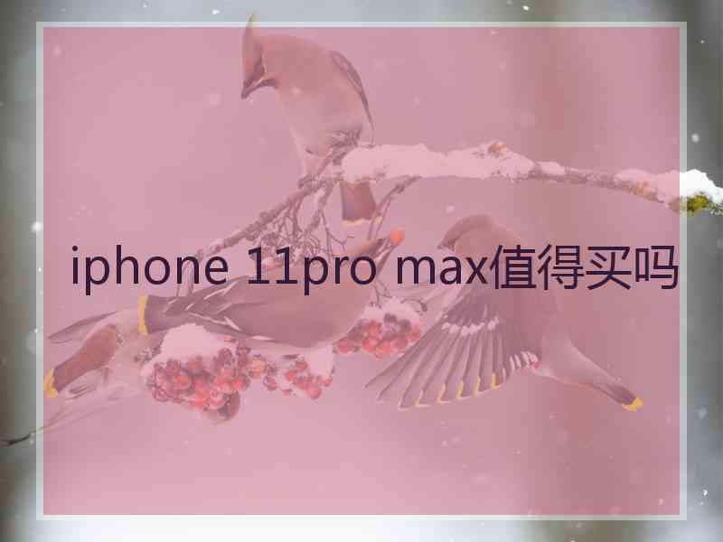 iphone 11pro max值得买吗