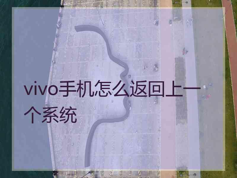 vivo手机怎么返回上一个系统