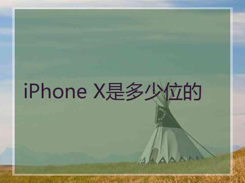 iPhone X是多少位的