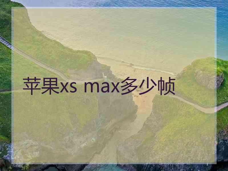 苹果xs max多少帧