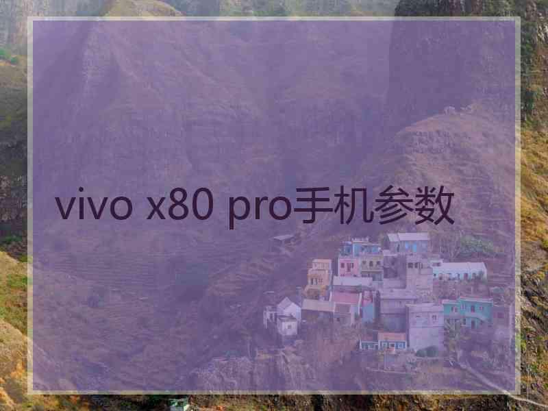 vivo x80 pro手机参数