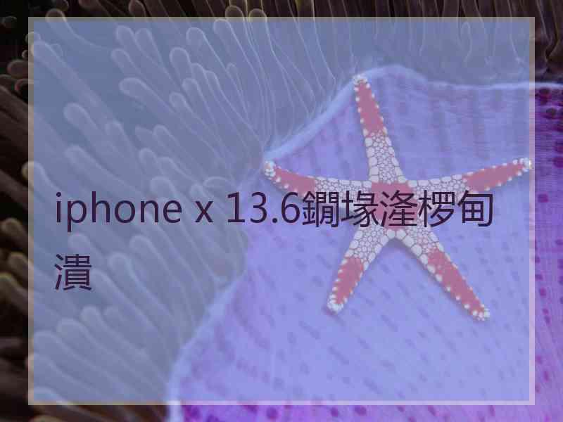 iphone x 13.6鐗堟湰椤甸潰