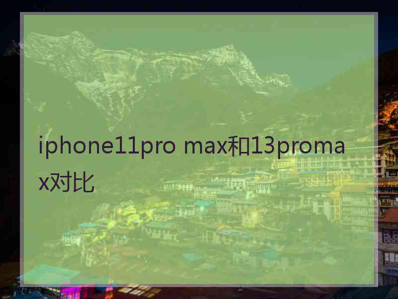 iphone11pro max和13promax对比